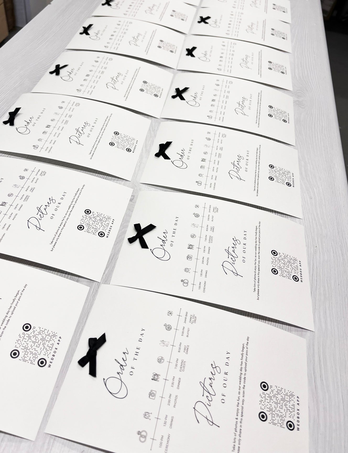 Wedding Order of the Day & Seating Plan Card