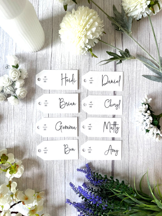Napkin Script Name Card