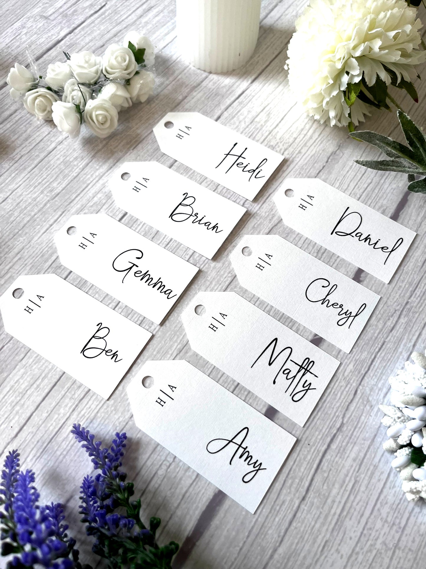 Napkin Script Name Card