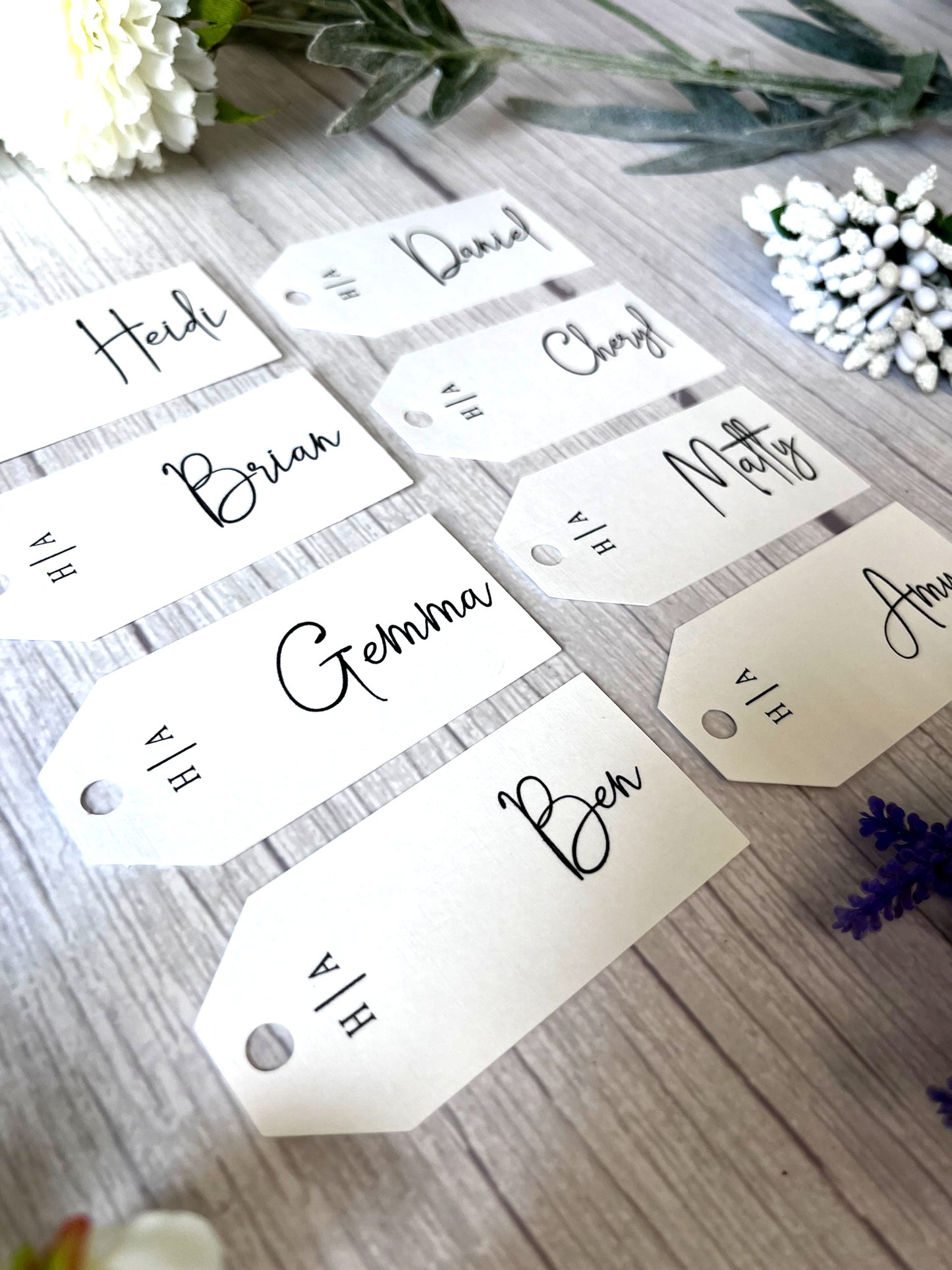 Napkin Script Name Card