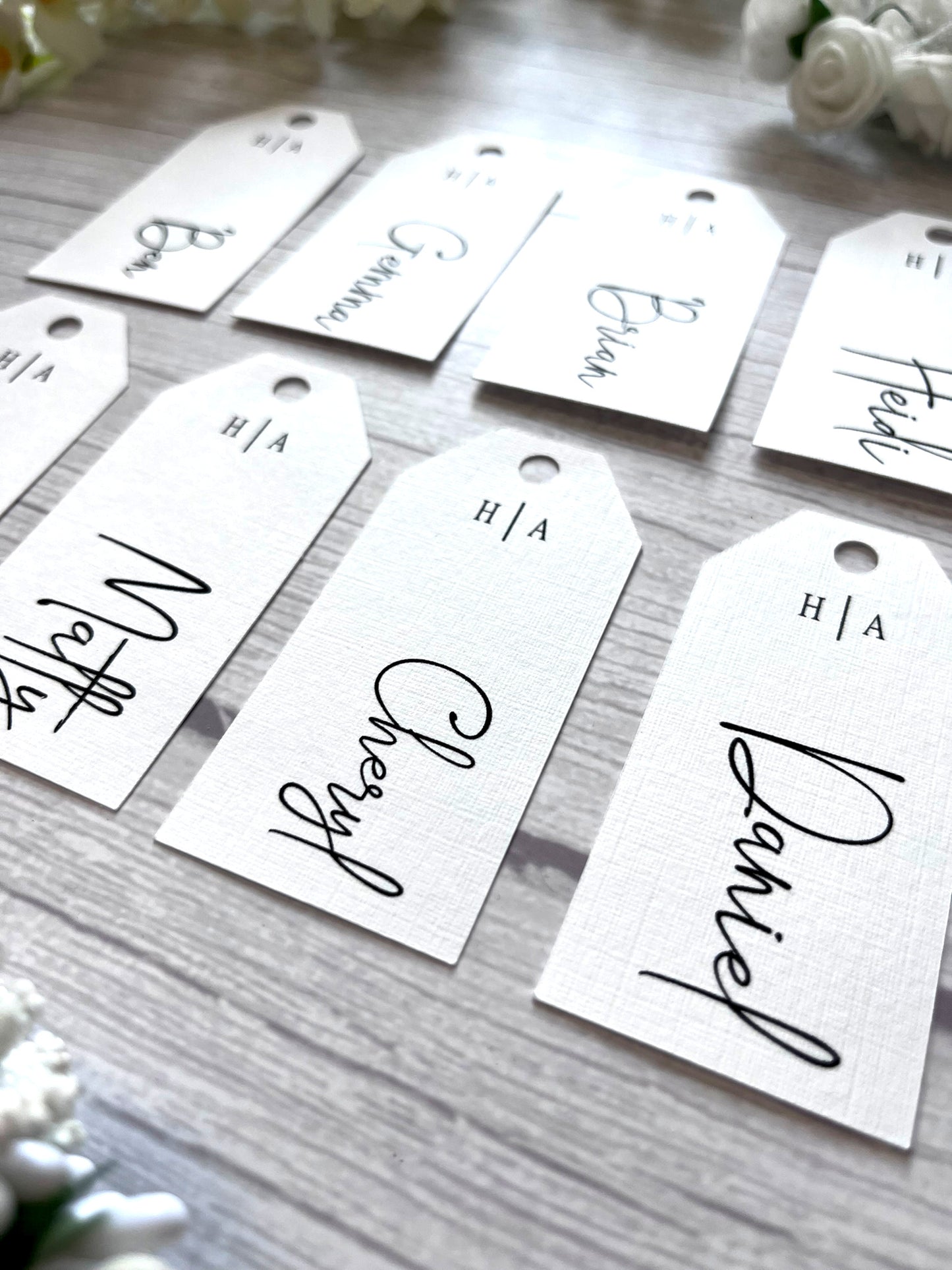 Napkin Script Name Card