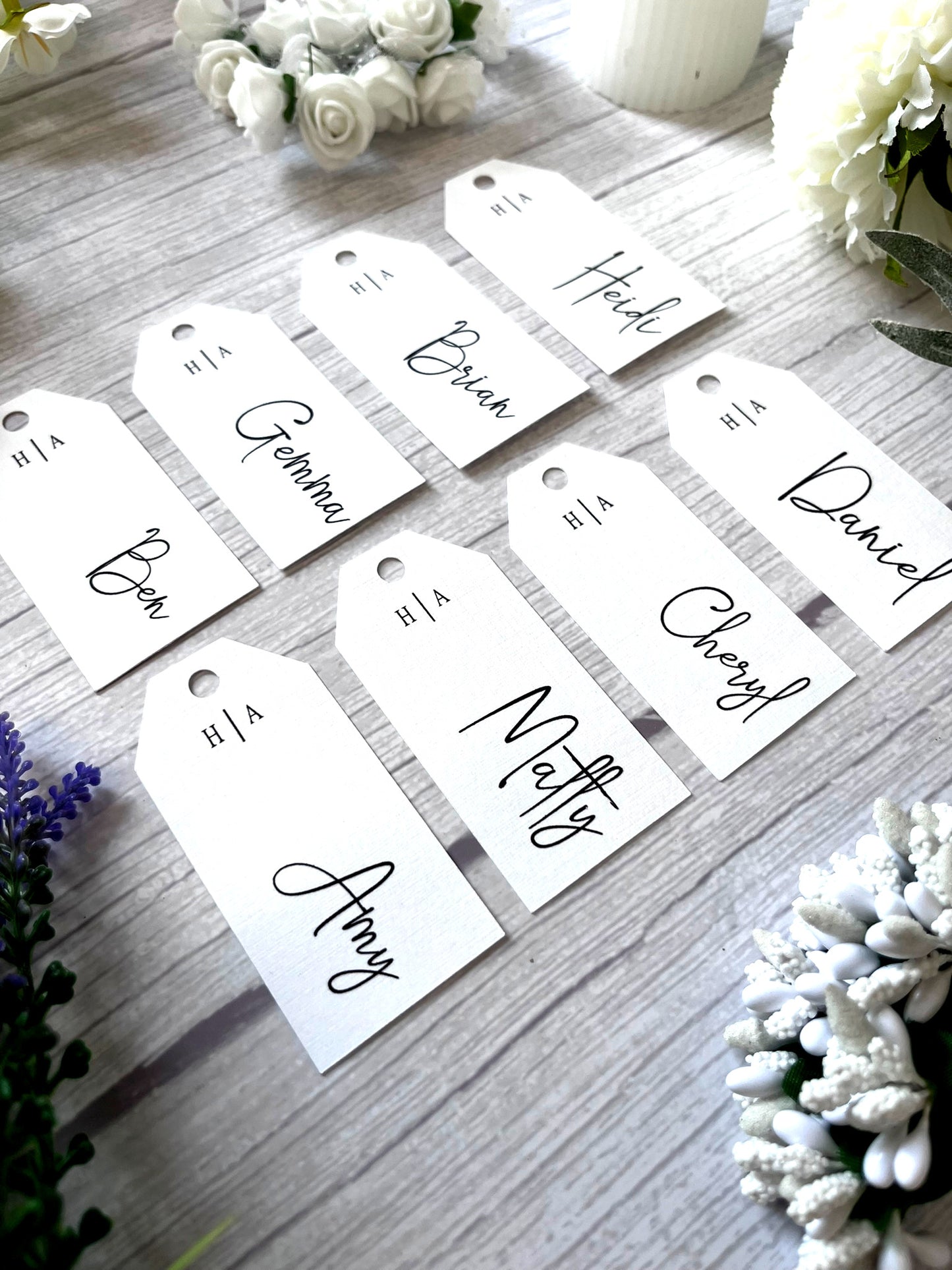 Napkin Script Name Card