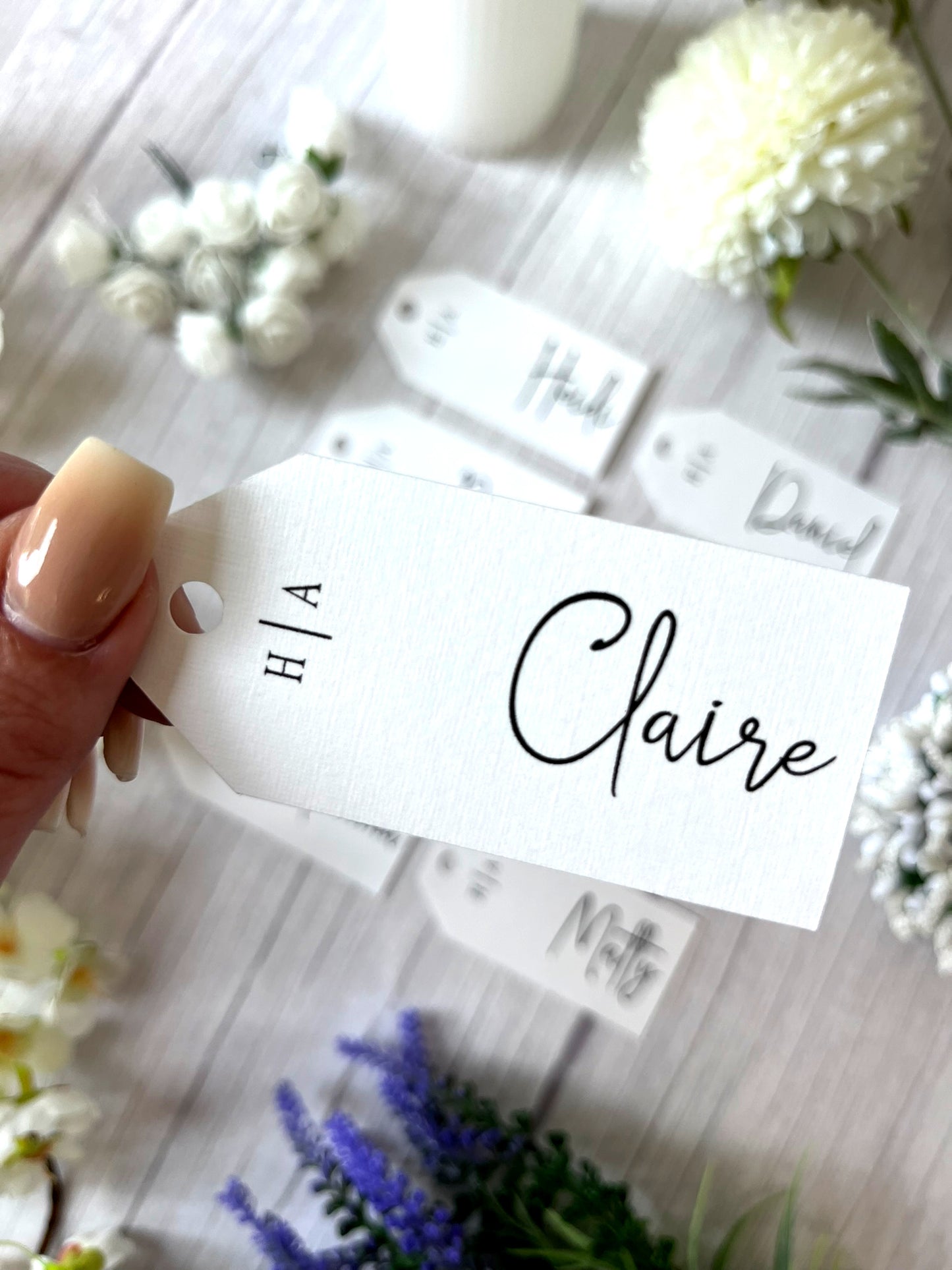 Napkin Script Name Card