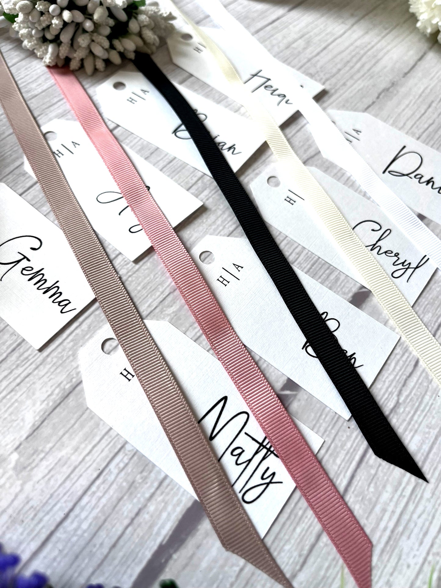 Napkin Script Name Card