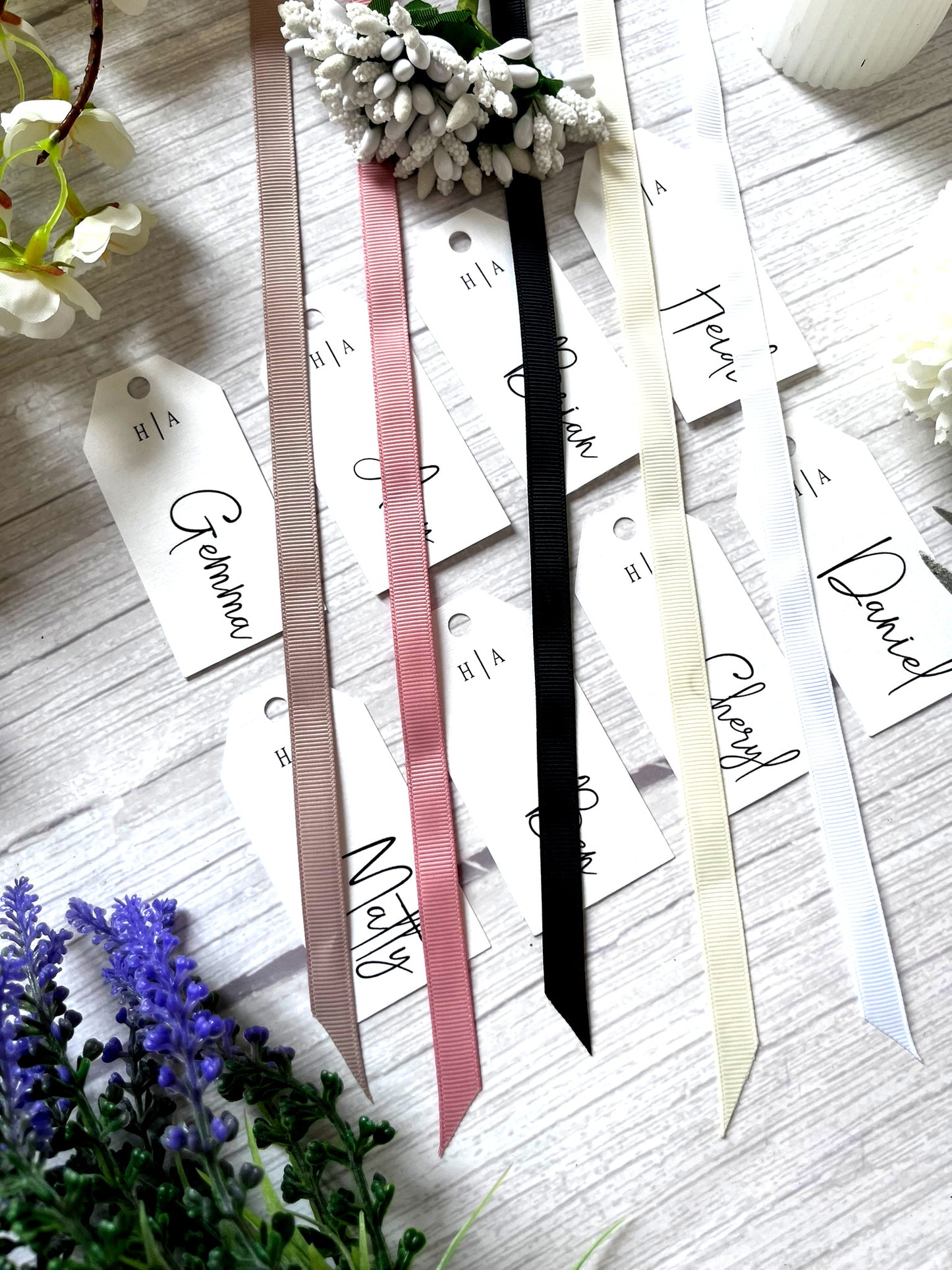 Napkin Script Name Card